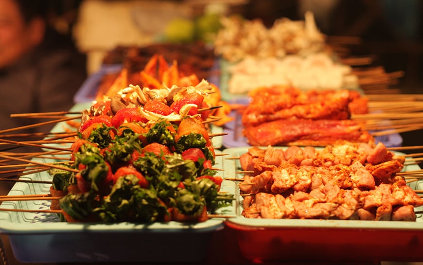 Brochettes de barbecue spécialités à Sapa, Lao Cai