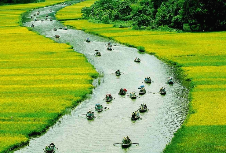 Balade en barque à Tam Coc – La magie des grottes naturelles du Vietnam