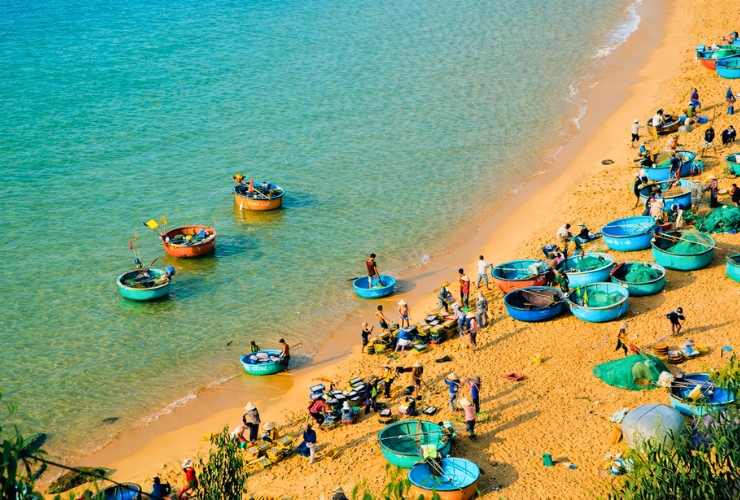 Immersion dans la vie quotidienne animée du village de pêcheurs de Nhon Ly