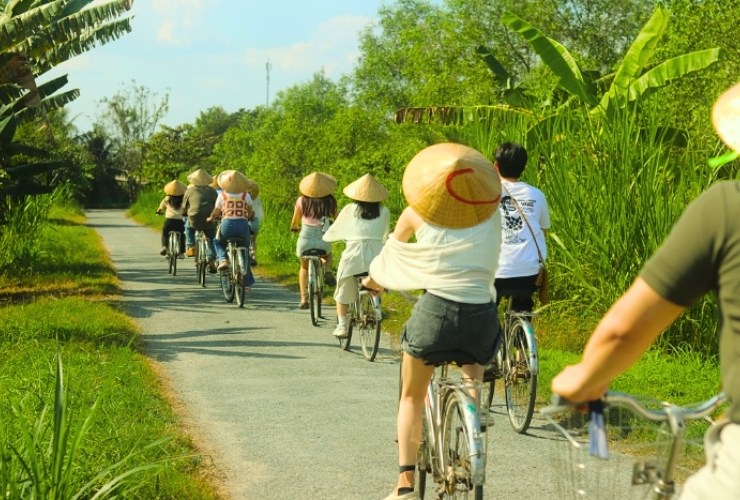 Villages ruraux de Ben Tre en balade à vélo