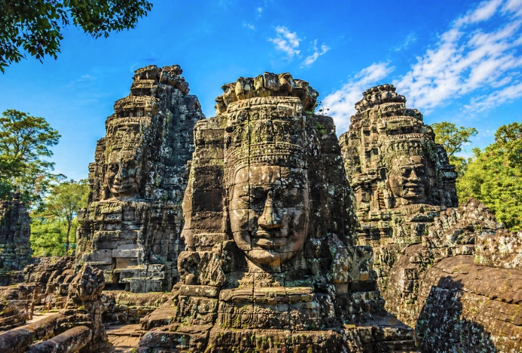 Découverte du Bayon et de ses visages énigmatiques