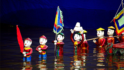 Marionnettes sur leau - Art folklorique original du delta Nord du Vietnam