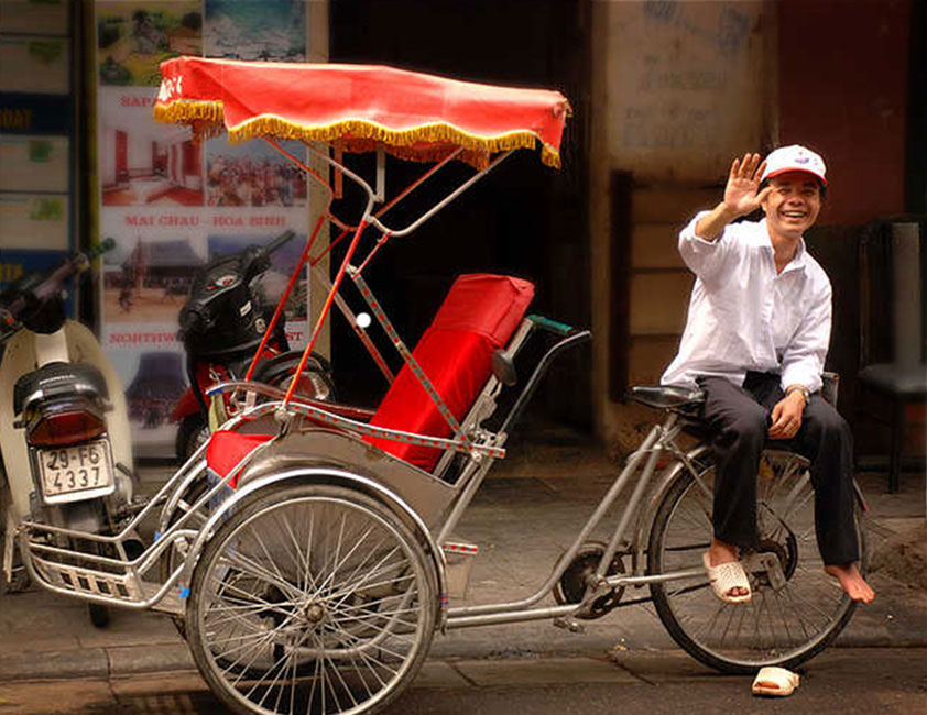 Un cyclo-pousse au Vietnam