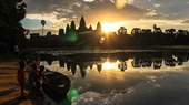 Coucher du soleil sur Angkor