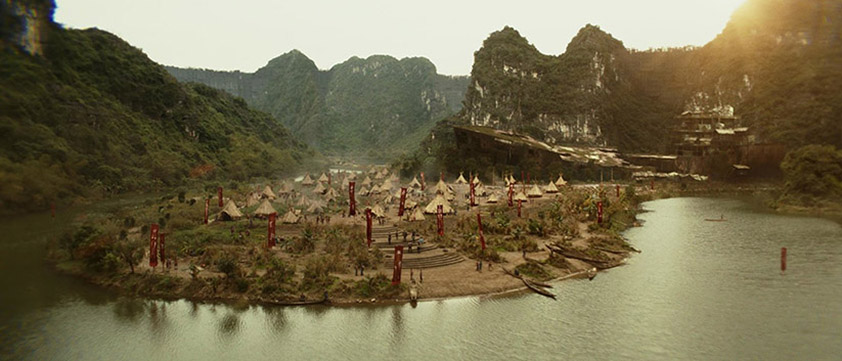 Visite du village tribal du film Kong - Île de crâne