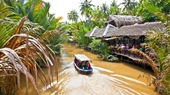 Sur le fleuve du Mekong en bateau